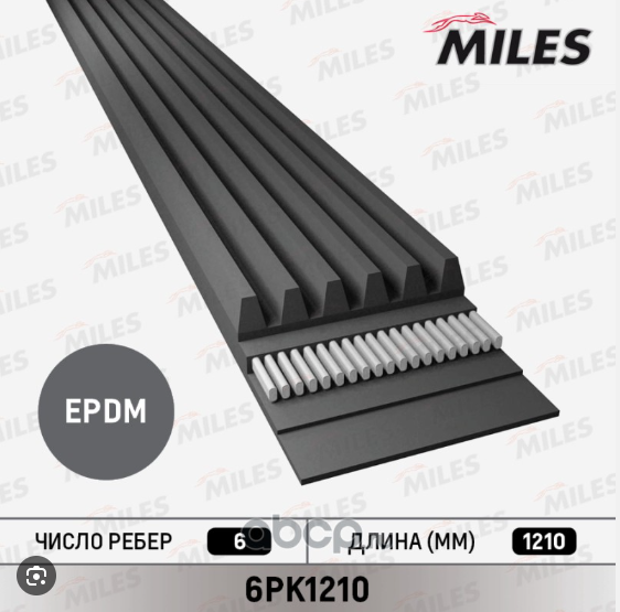 MILES 6PK1210 ремень