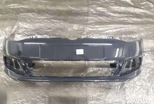 VW POLO 2009-2015 Бампер передний окрашенный в цвет Серый-Urano I7F / 5K5K 6RU807221
