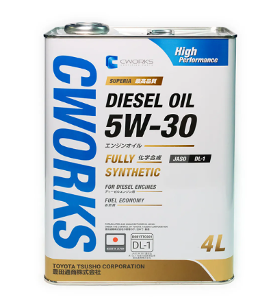 CWORKS A12SR1004 Масло моторное SUPERIA CWORKS DIESEL OIL 5W-30 DL-1, 4L