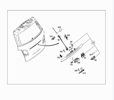 БУ MERCEDES_BENZ A2467401293 БУ ручка накладка двери багажника хром A2467405700