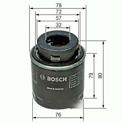 BOSCH F026407079 фильтр масляный VAG 03C115561B