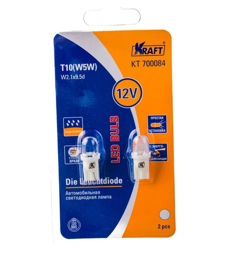 KRAFT KT700084 Лампа светодиодная 12V W5W 5W W2