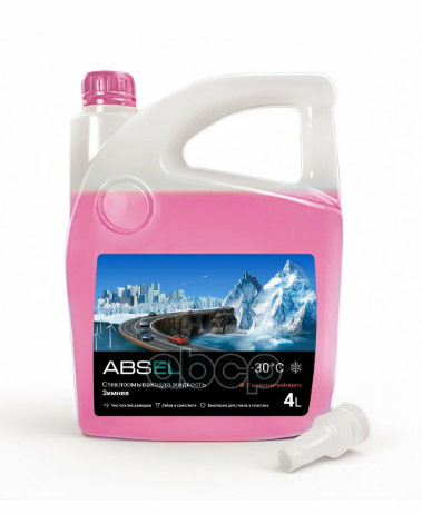 ABSEL YW001004B Стеклоомывающая жидкость Летняя ABSEL, 4л, с ароматом Бабл Гам